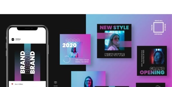 Шаблон для соцсетей на тему графика