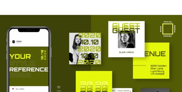 Шаблон для соцсетей на тему графика