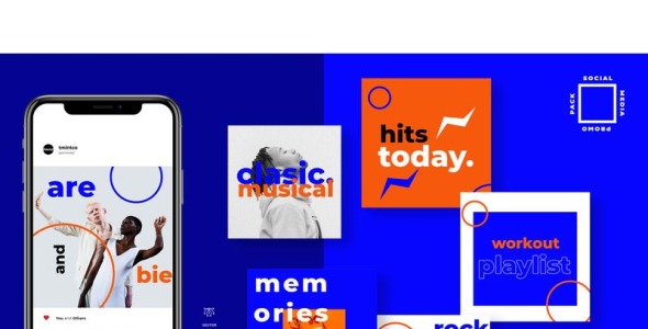 Шаблон для соцсетей на тему графика