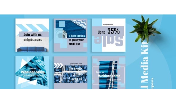 Шаблон для соцсетей на тему графика