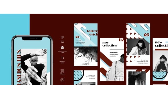 Шаблон для соцсетей на тему графика