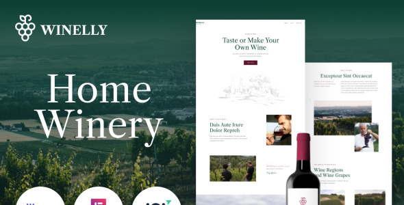 тема дегустации вин с темой wordpress elementor