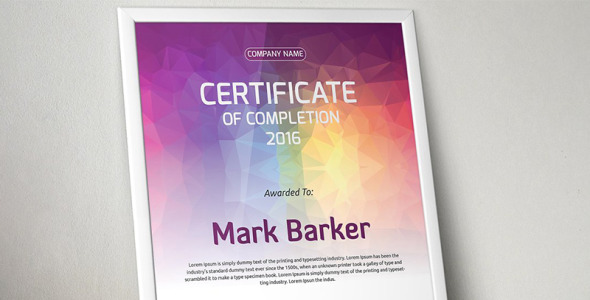 Шаблон сертификата на тему графика