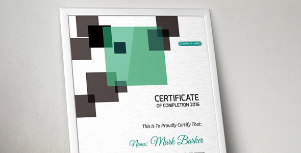 Шаблон сертификата на тему графика