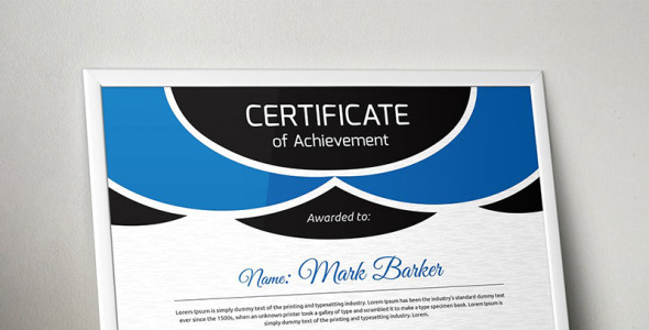 Шаблон сертификата на тему графика