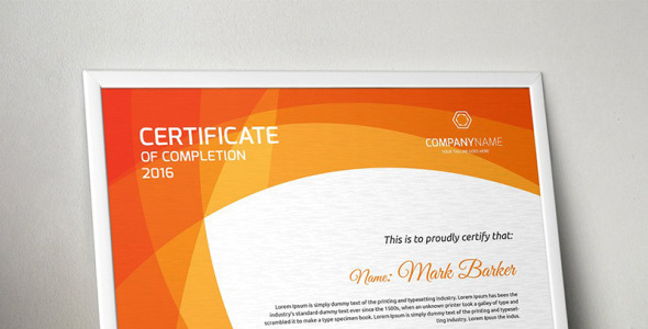 Шаблон сертификата на тему графика