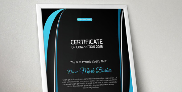 Шаблон сертификата на тему графика