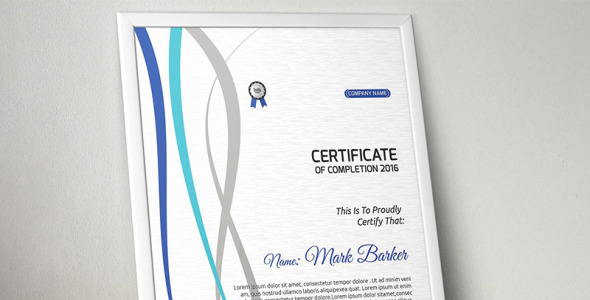 Шаблон сертификата на тему графика