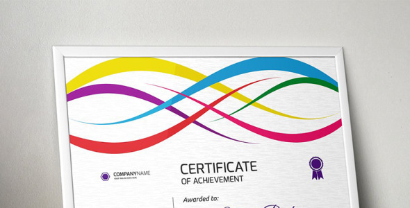 Шаблон сертификата на тему графика