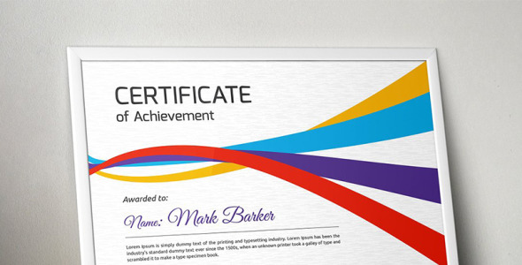 Шаблон сертификата на тему графика