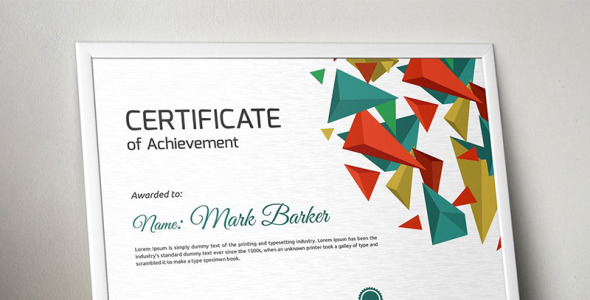 Шаблон сертификата на тему графика