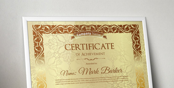 Шаблон сертификата на тему графика