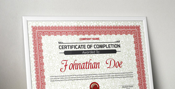 Шаблон сертификата на тему графика