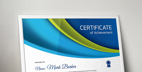 Шаблон сертификата на тему графика