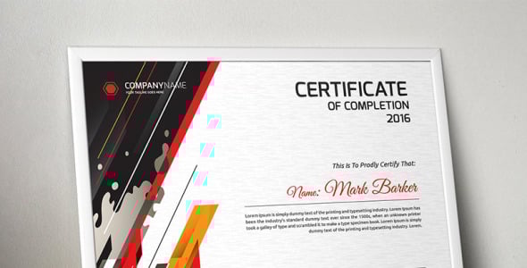 Шаблон сертификата на тему графика