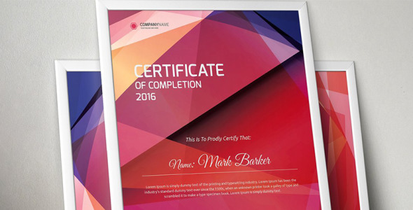 Шаблон сертификата на тему графика