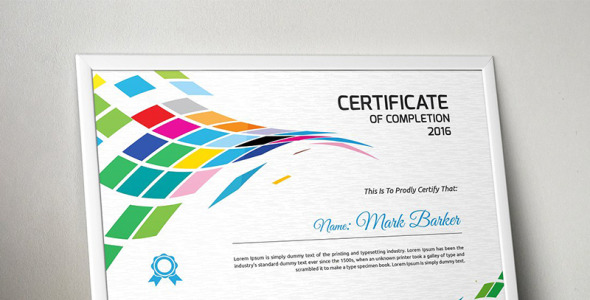 Шаблон сертификата на тему графика