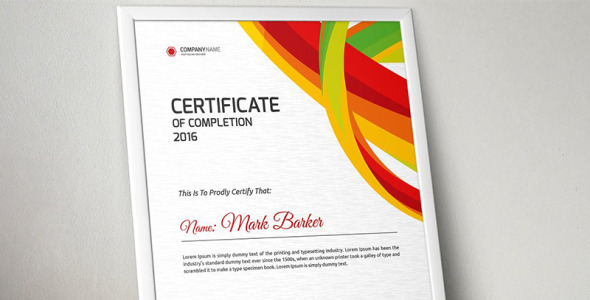 Шаблон сертификата на тему графика