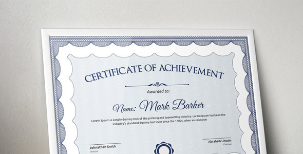 Шаблон сертификата на тему графика