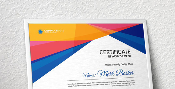 Шаблон сертификата на тему графика