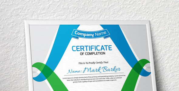 Шаблон сертификата на тему графика