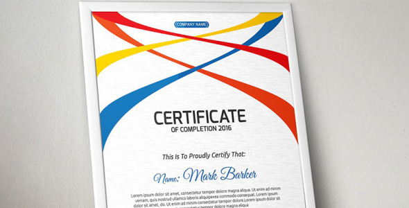 Шаблон сертификата на тему графика