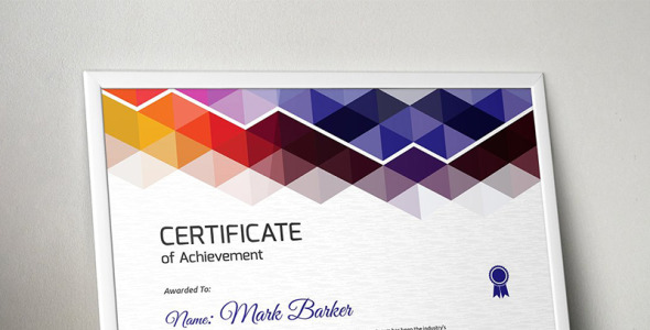 Шаблон сертификата на тему графика