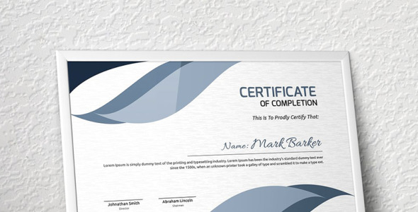 Шаблон сертификата на тему графика