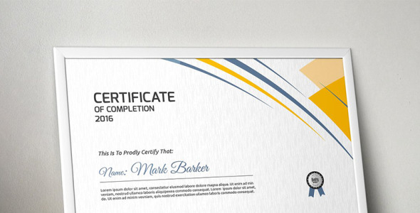 Шаблон сертификата на тему графика