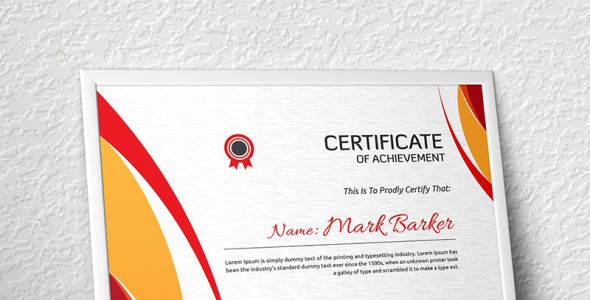 Шаблон сертификата на тему графика