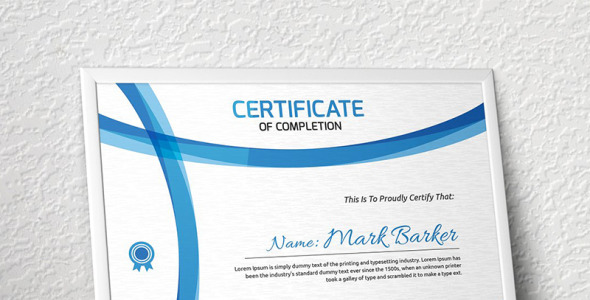 Шаблон сертификата на тему графика