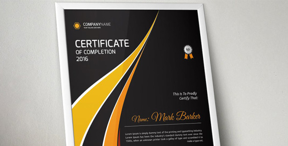 Шаблон сертификата на тему графика