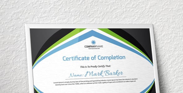 Шаблон сертификата на тему графика