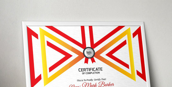 Шаблон сертификата на тему графика