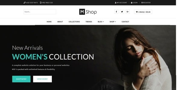 минималистский магазин с шаблоном page builder joomla