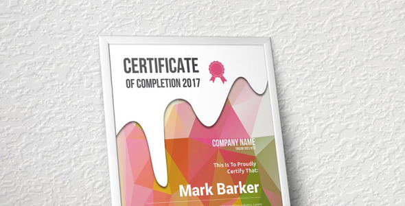 Шаблон сертификата на тему графика