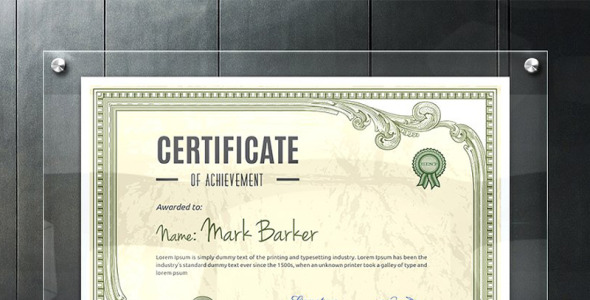 Шаблон сертификата на тему графика