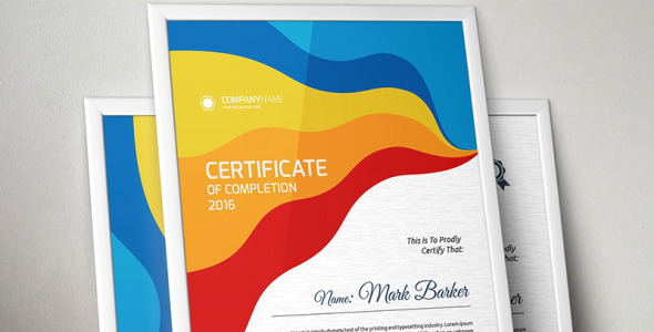 Шаблон сертификата на тему графика