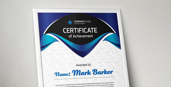 Шаблон сертификата на тему графика