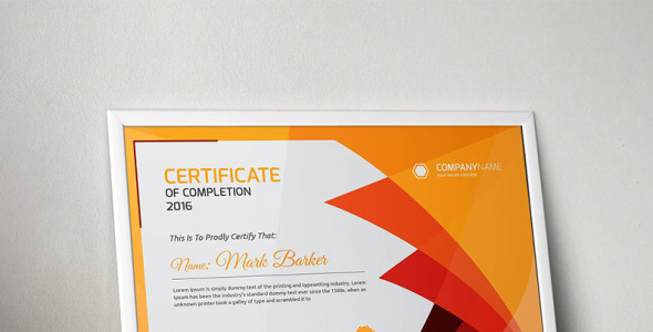 Шаблон сертификата на тему графика