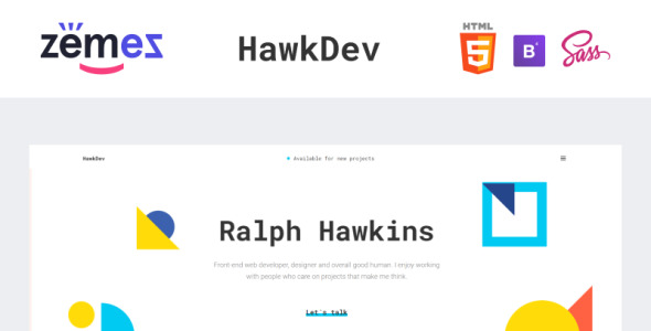 шаблон веб-сайта портфолио веб-разработчика