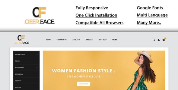 Fashion Store OpenCart Template