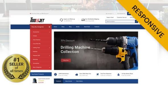 хозяйственный магазин тема woocommerce
