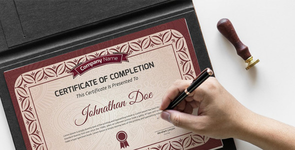 Шаблон сертификата на тему графика