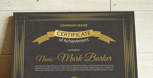 Шаблон сертификата на тему графика