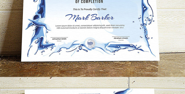 Шаблон сертификата на тему графика