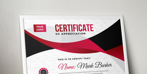 Шаблон сертификата на тему графика