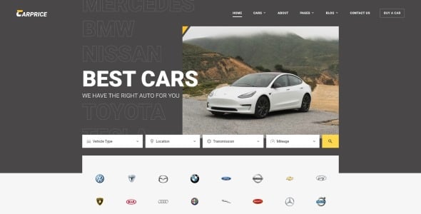 шаблон сайта автосалона