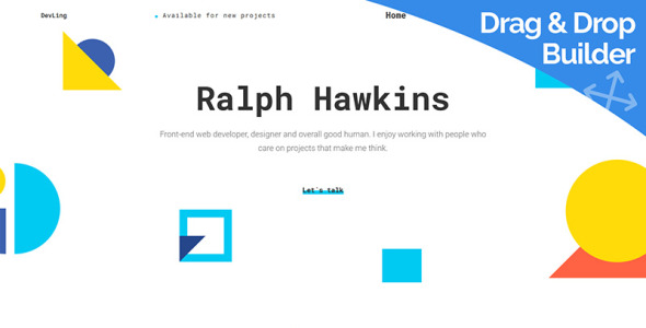 Web Developer Portfolio Moto CMS 3 Template