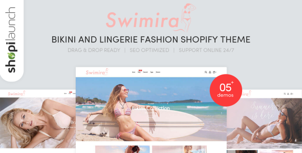 бикини и нижнее белье мода shopify тема